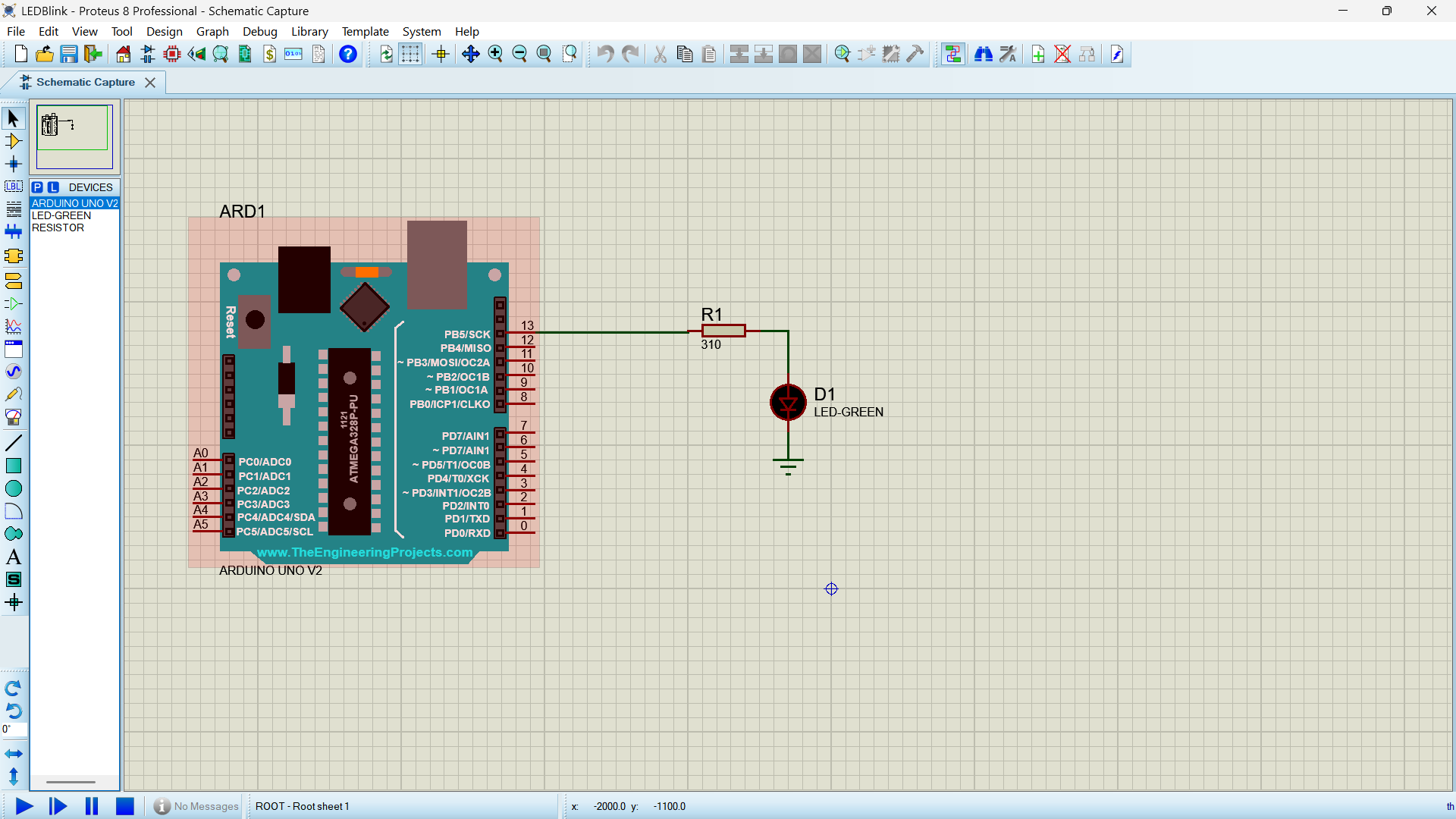 LED Blink Circuit Diagram