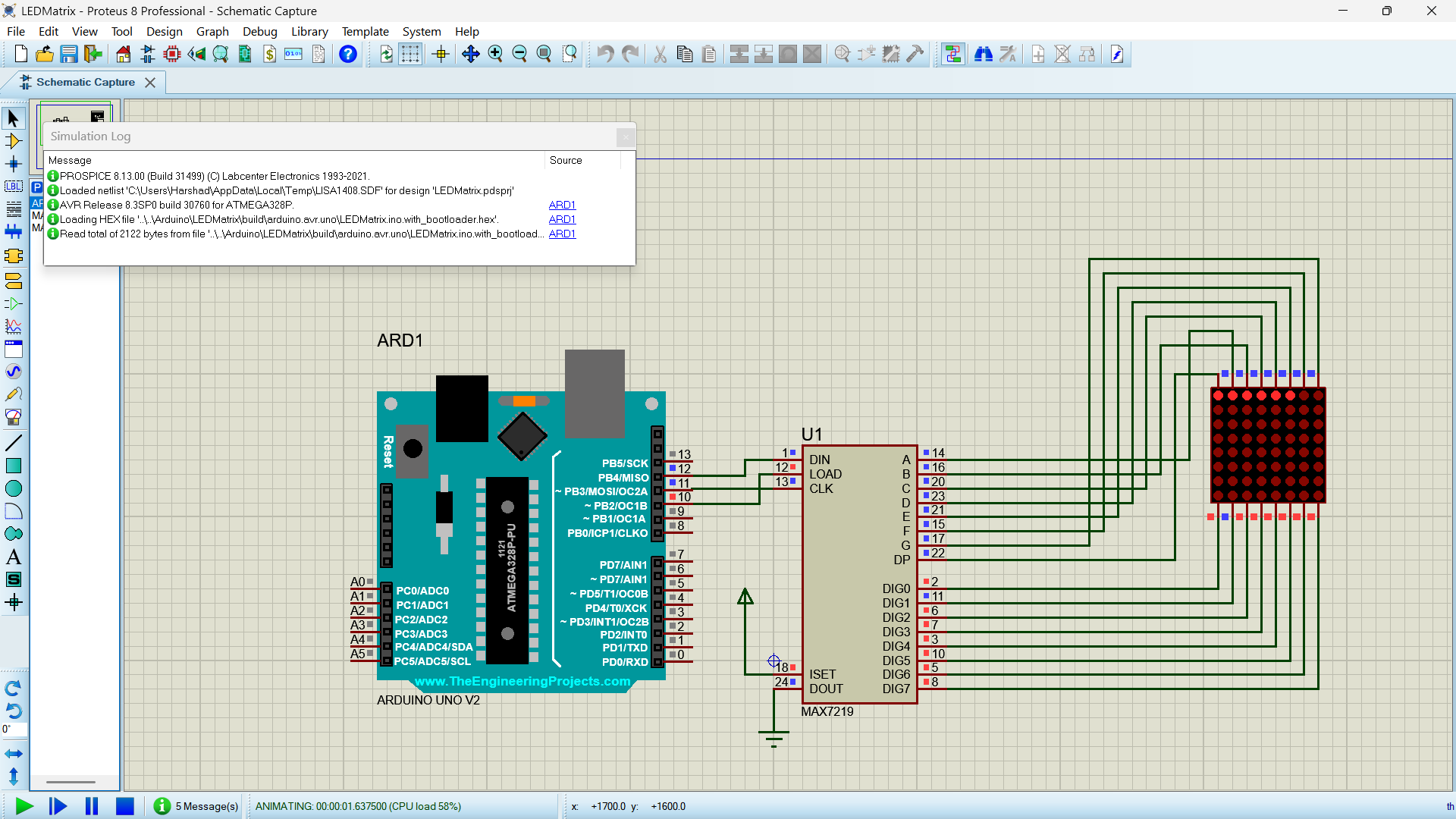 LED Matrix Circuit Diagram