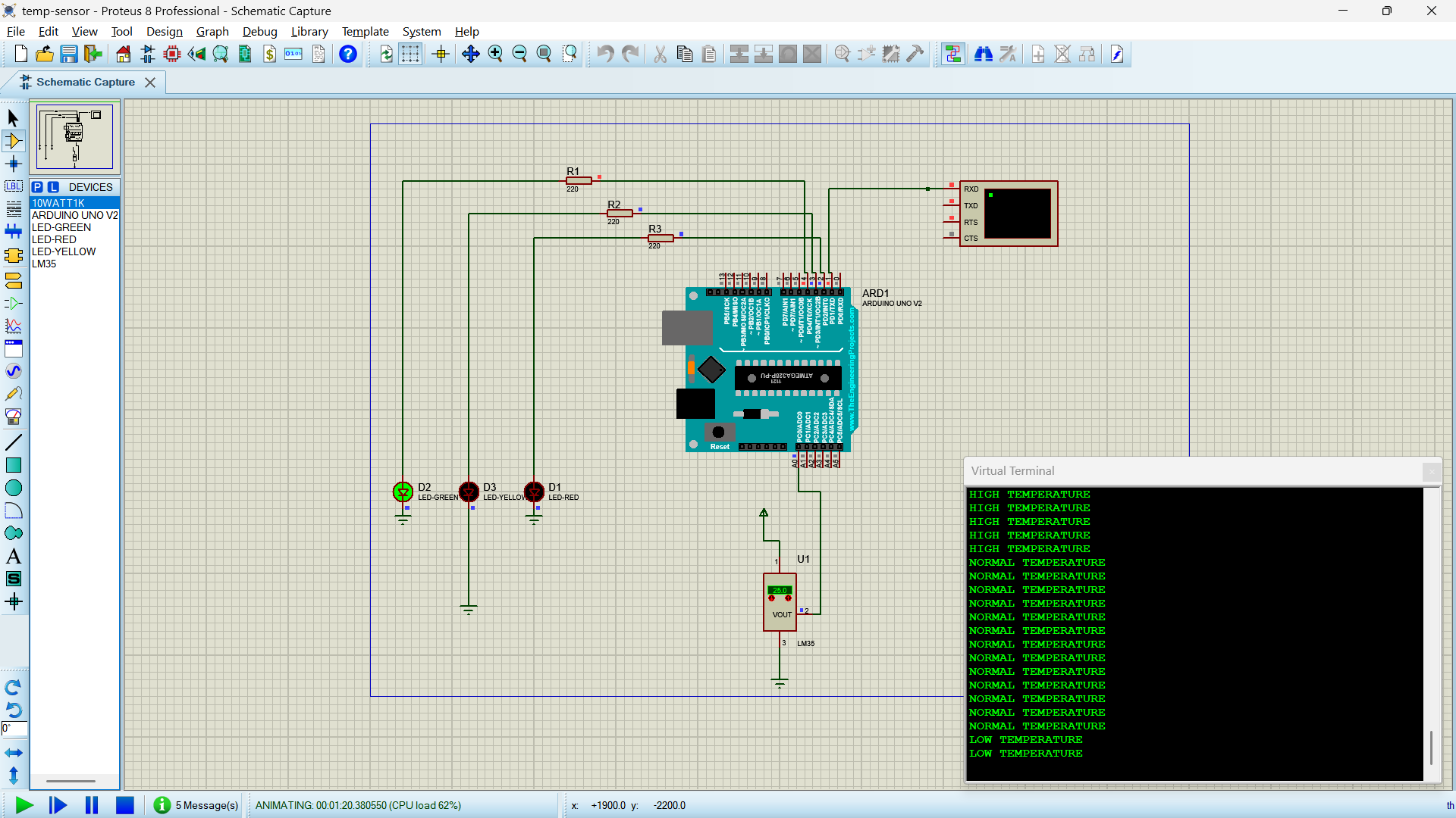 Temperature Sensor Circuit Diagram